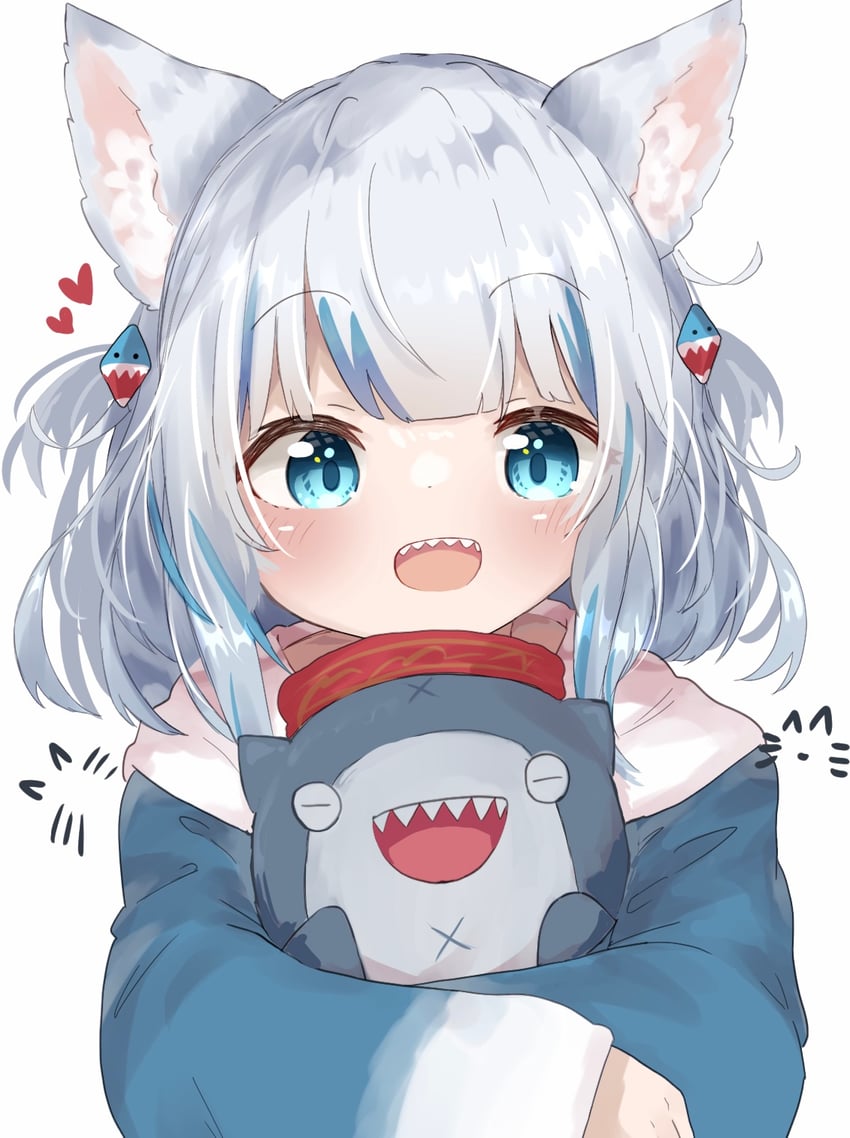 gawr gura (hololive and 1 more) drawn by tsuna_(seachicken_0141)