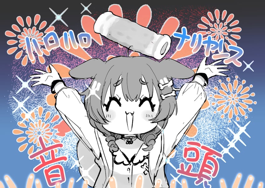 inugami korone (hololive and 1 more) drawn by kamiya_zuzu