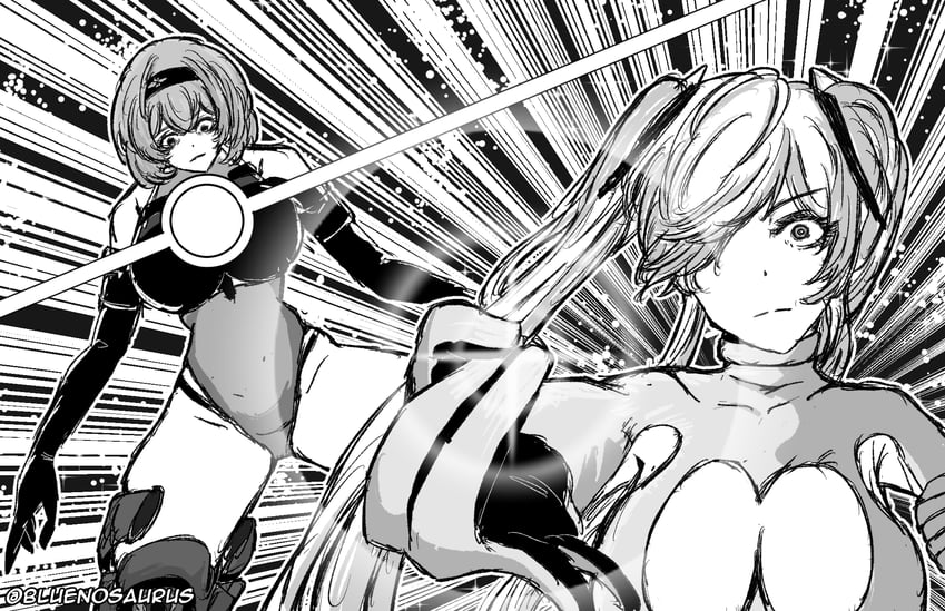 cinderella and red shoes (goddess of victory: nikke and 1 more) drawn by bluenosaurus