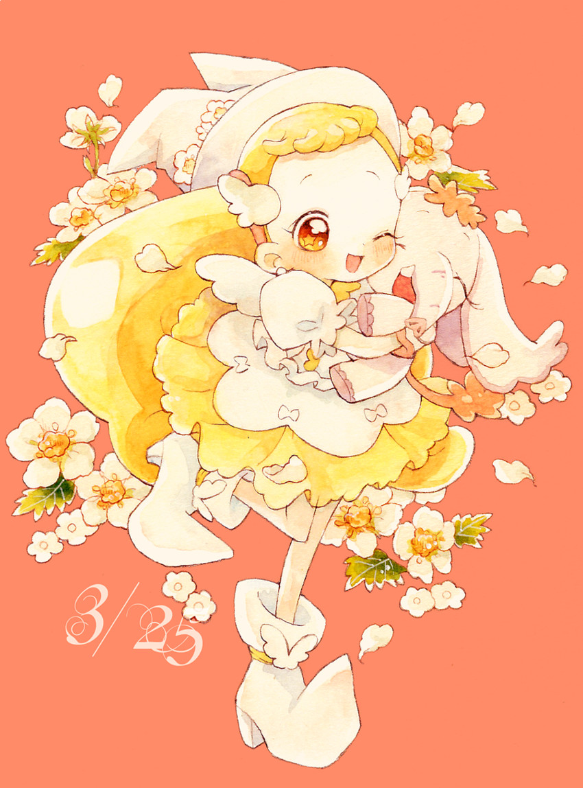 makihatayama hana and pao-chan (ojamajo doremi) drawn by momiji_(lucario)
