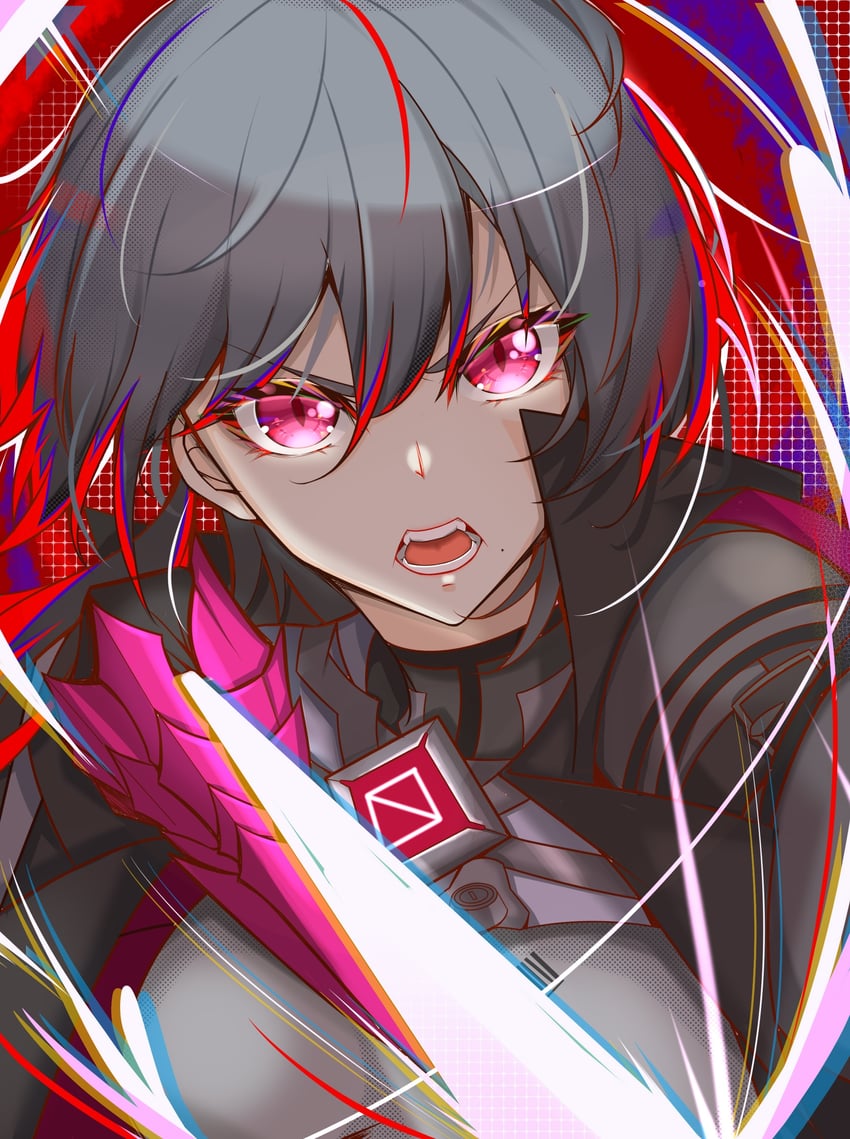 raven (honkai and 1 more) drawn by wu_hai