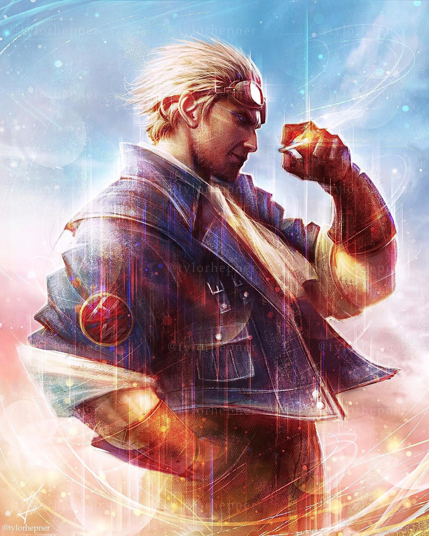 cid highwind (final fantasy and 1 more) drawn by tylor_hepner