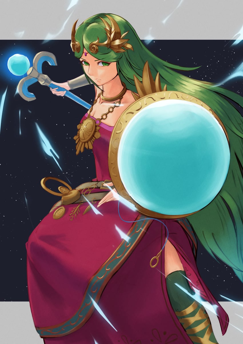 palutena (super smash bros. and 2 more) drawn by nabe_ken