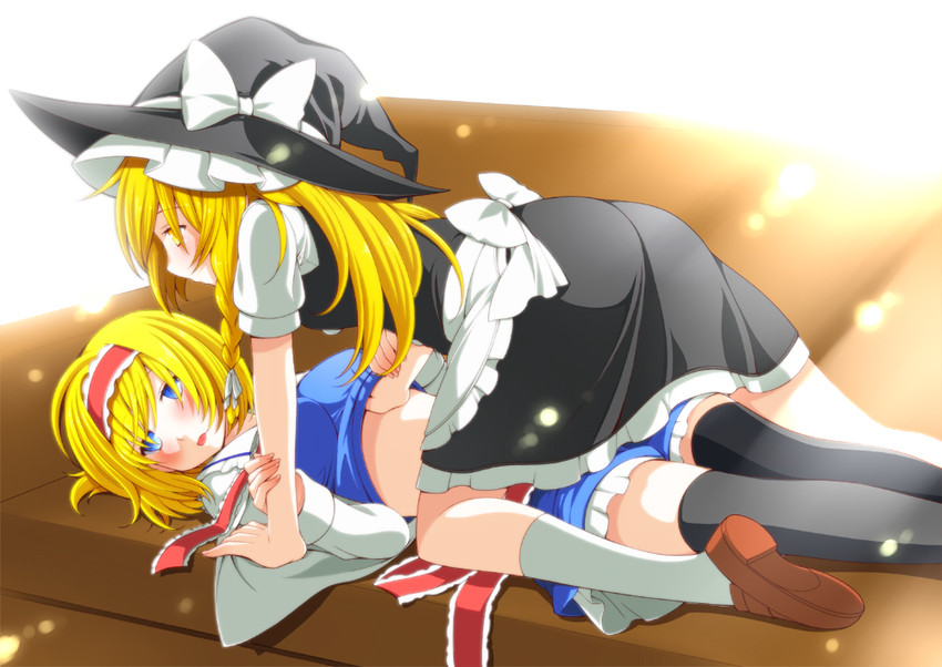 kirisame marisa and alice margatroid (touhou) drawn by eichi_yuu