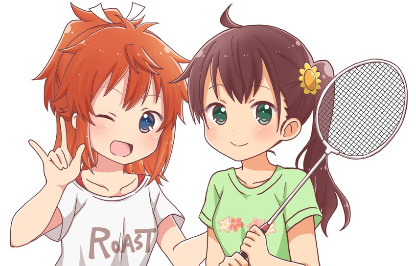 koshigaya natsumi and niizato aoi (non non biyori) drawn by shika_(s1ka)