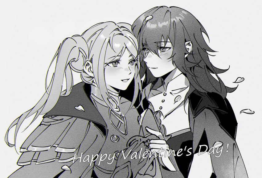 female byleth and edelgard von hresvelg (fire emblem and 1 more) drawn by hakunaru