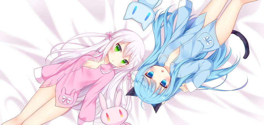 nekoha shizuku and riru (original) drawn by amashiro_natsuki
