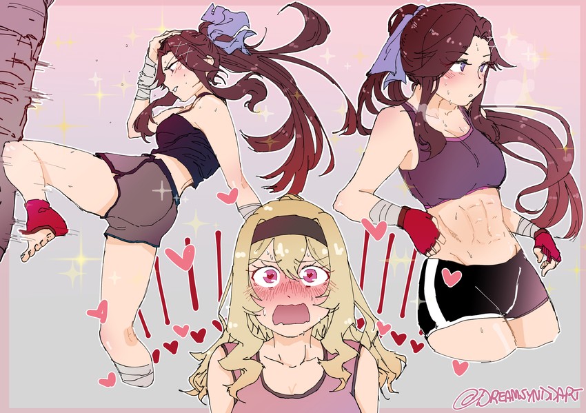 saijou claudine and tendou maya (shoujo kageki revue starlight) drawn by dreamsyndd