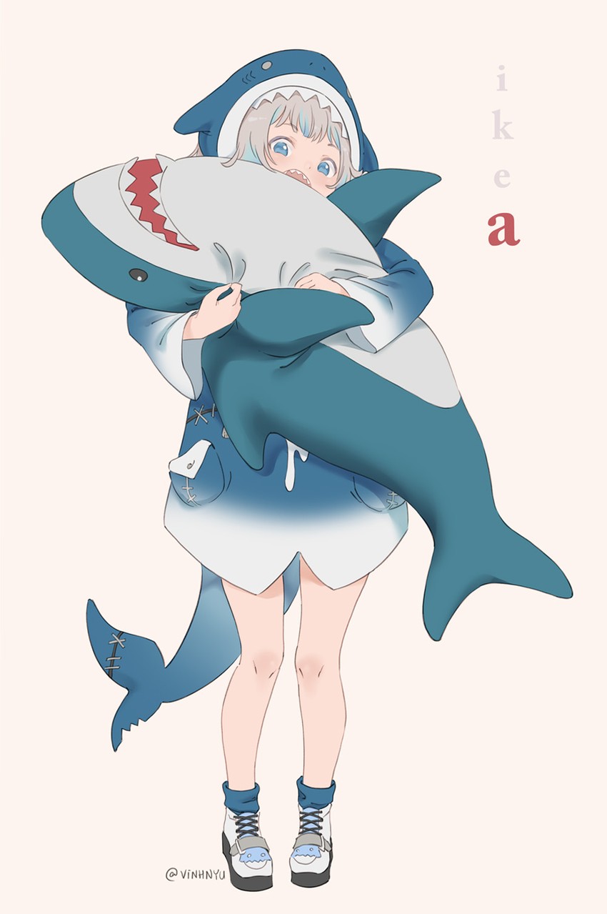 gawr gura (hololive and 2 more) drawn by vinhnyu