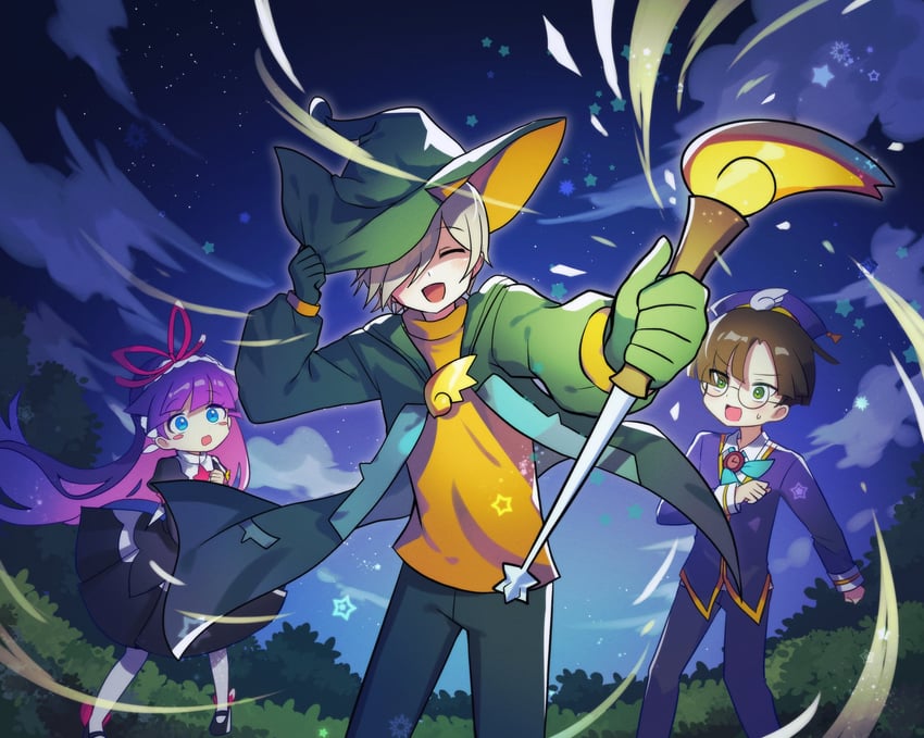 feli, klug, and lemres (puyopuyo and 1 more) drawn by offbeat