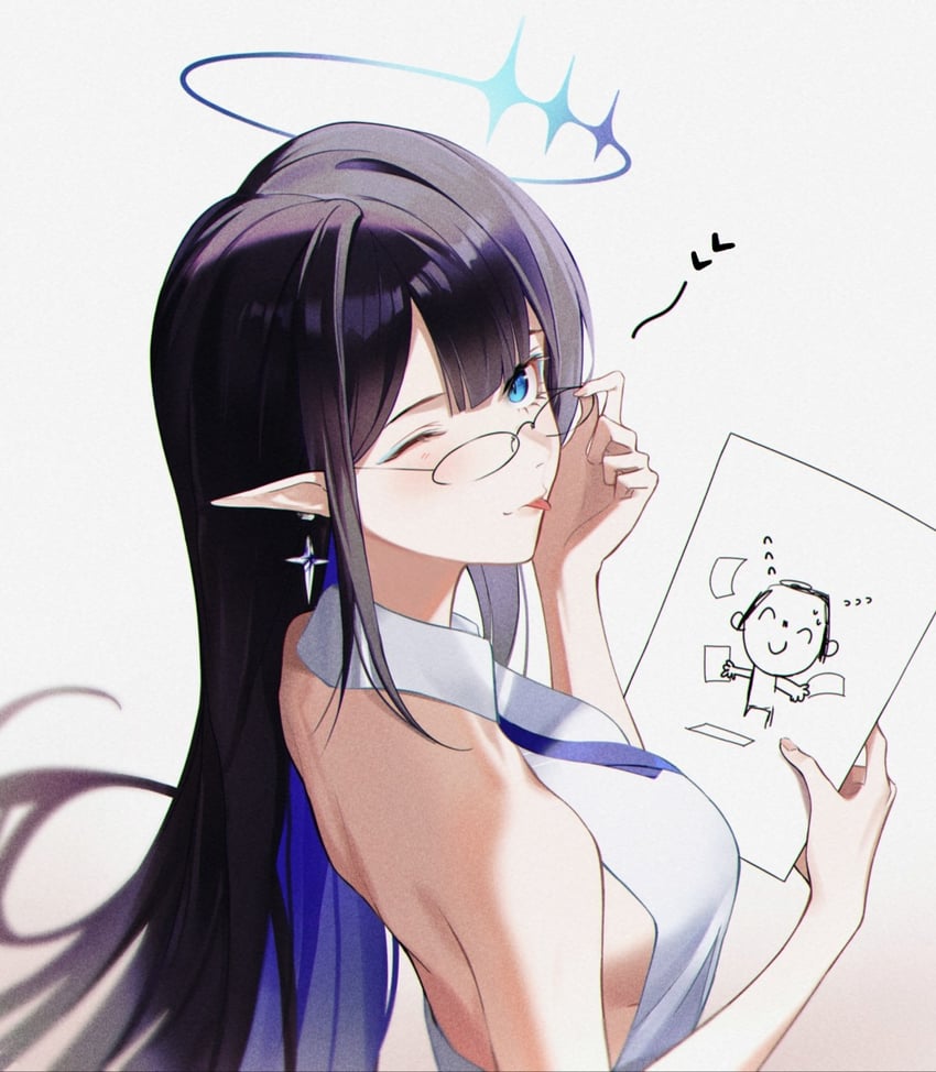 sensei, doodle sensei, and rin (blue archive) drawn by dong_(art_woodong)