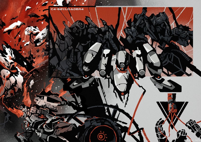 loader 4 and handler walter (armored core and 1 more) drawn by kuroihato