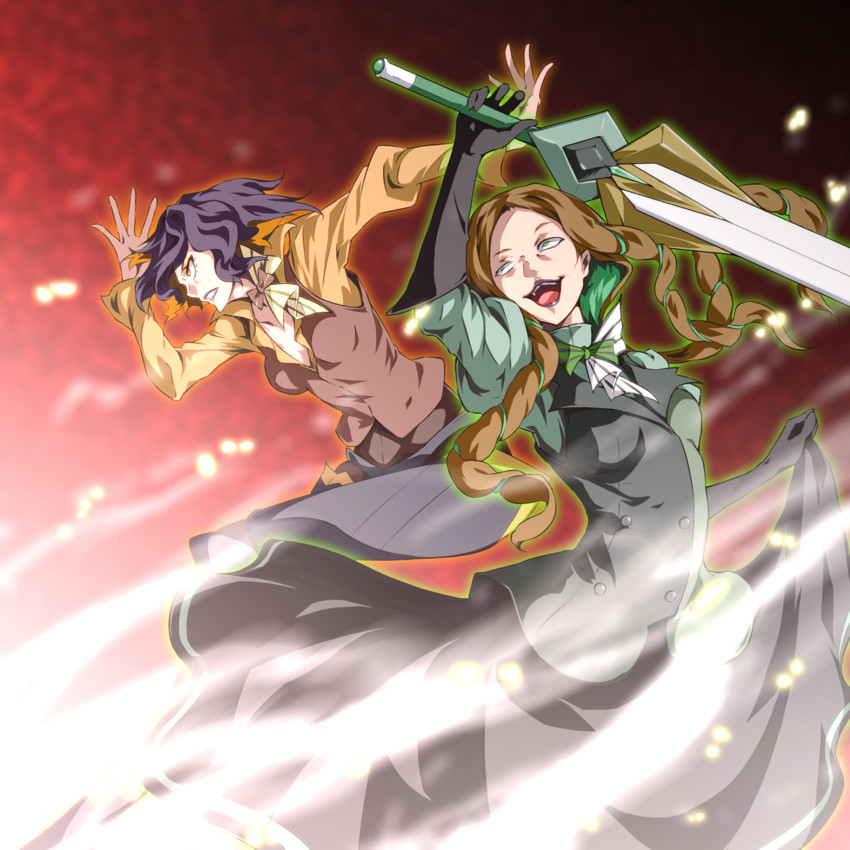 phara suyuf and leiur darahim (senki zesshou symphogear) drawn by sakuria