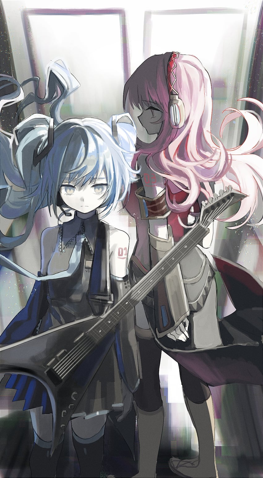 hatsune miku and megurine luka (vocaloid and 1 more) drawn by 1984_(cw1000110)