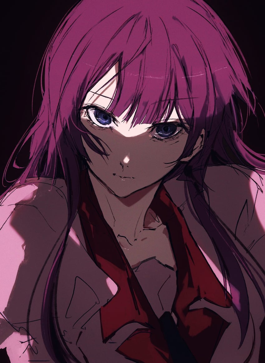 senjougahara hitagi (monogatari and 1 more) drawn by moku_(muooku)