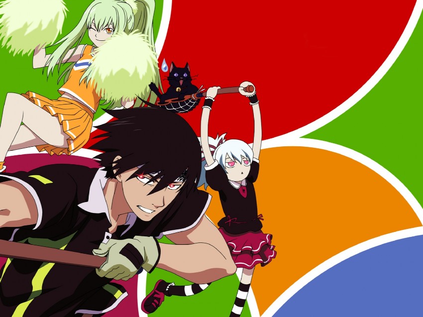 yin, hei, mao, and amber (darker than black) drawn by yasaki_yuuko