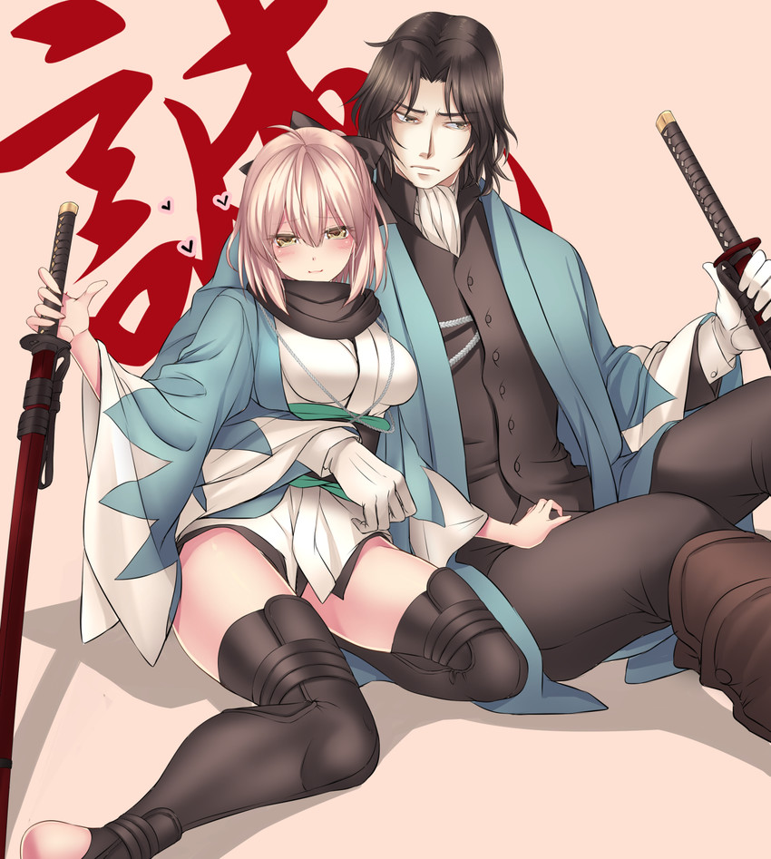 okita souji and hijikata toshizou (fate and 2 more) drawn by hatori_mia