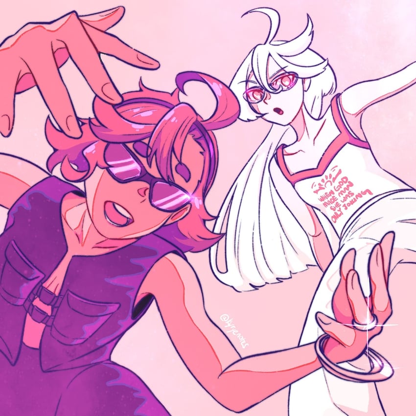 suletta mercury, miorine rembran, ms biljana electronica, and dj crazy times (gundam and 2 more) drawn by kirie_kyrye