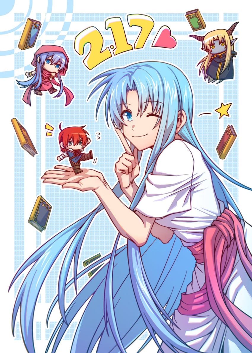 adol christin, feena, reah, and dark fact (ys and 1 more) drawn by arkibk