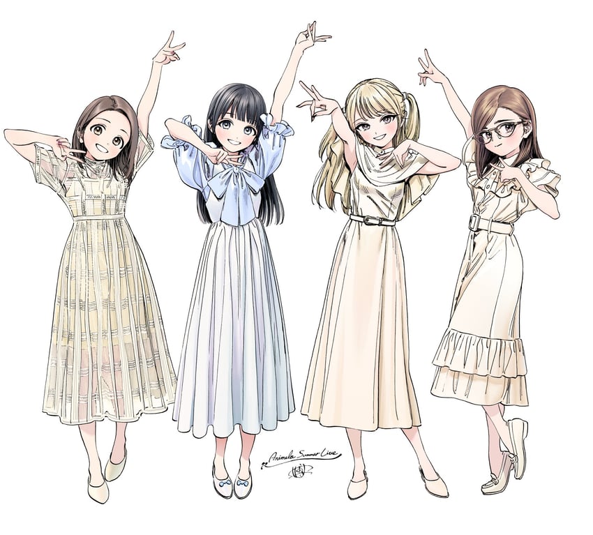 akebi komichi, kizaki erika, usagihara touko, and kojou tomono (akebi-chan no serafuku and 1 more) drawn by hiro_(dismaless)