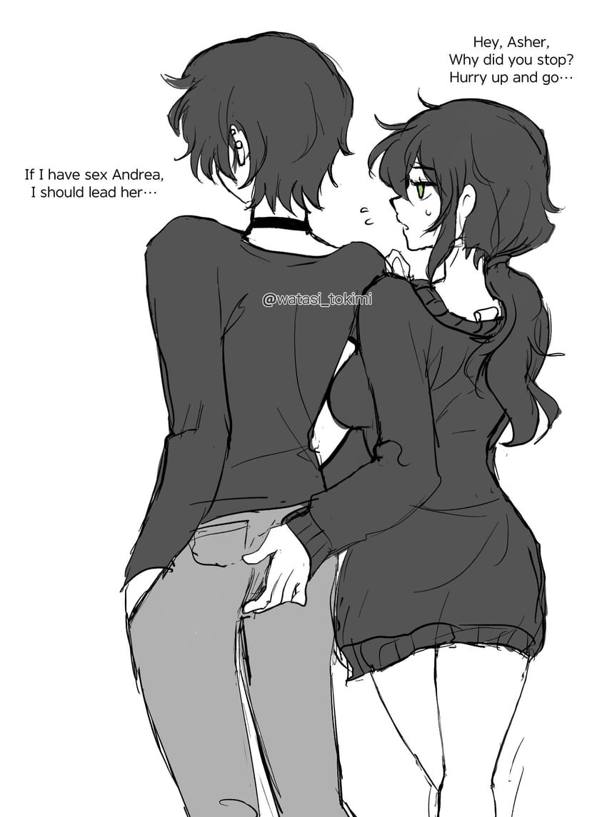 ashley graves and andrew graves (the coffin of andy and leyley) drawn by watasi_tokimi