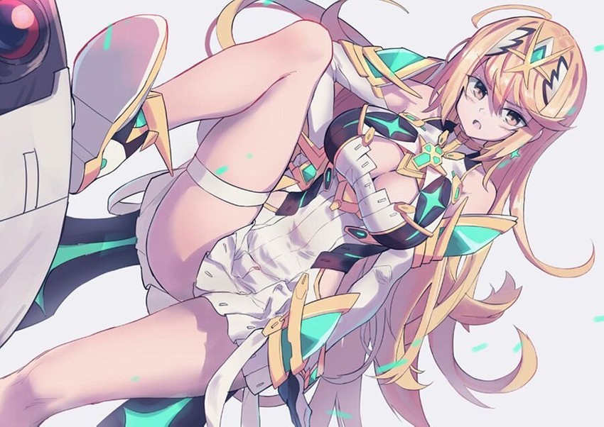 mythra (xenoblade chronicles and 1 more) drawn by huanxiang_huifeng
