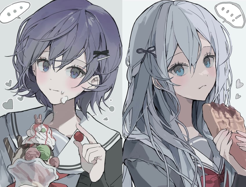 asahina mafuyu and yoisaki kanade (project sekai) drawn by gyono