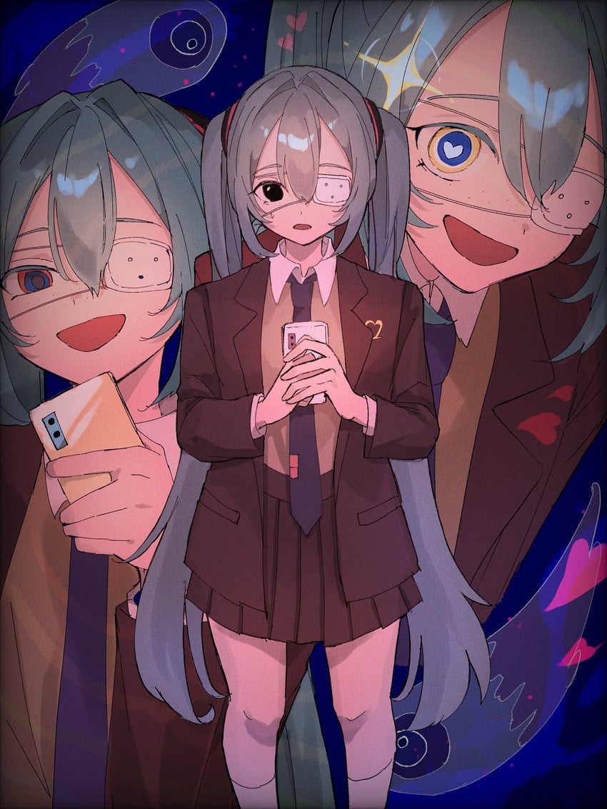 hatsune miku (vocaloid and 1 more) drawn by kiho-1206