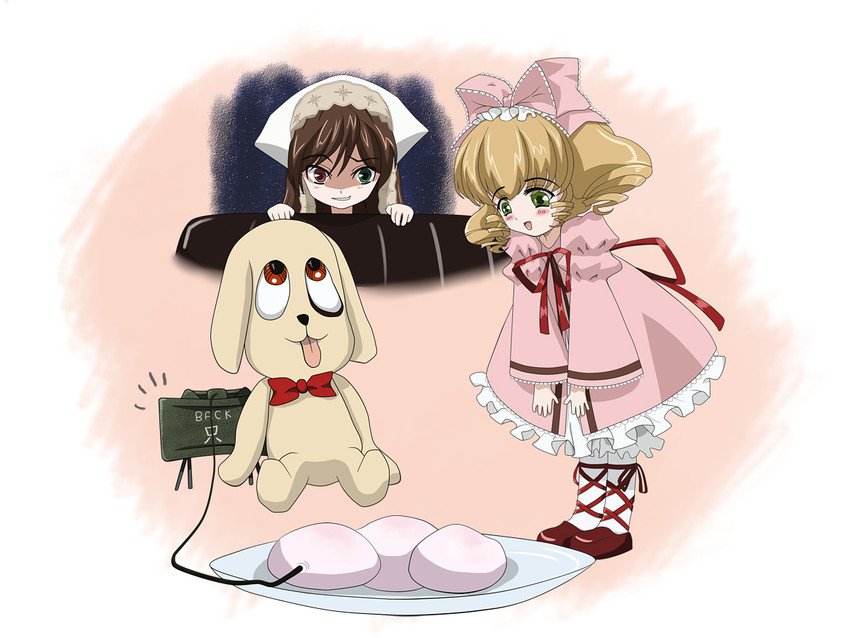 suiseiseki, hinaichigo, and kunkun (rozen maiden) drawn by tenchou_no_matsumoto