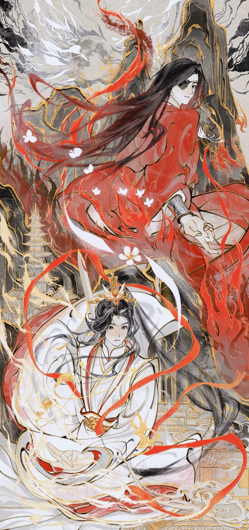 xie lian and hua cheng (tianguan cifu) drawn by wuyi1031
