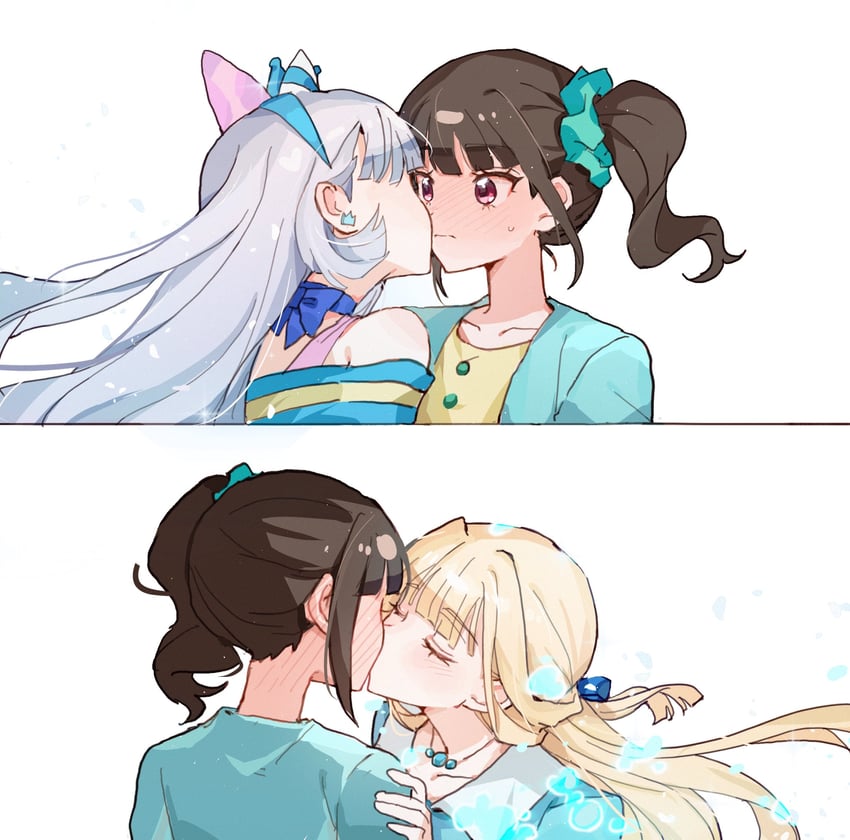 nekoyashiki yuki, nekoyashiki mayu, and cure lillian (precure and 1 more) drawn by xiongbingbisata