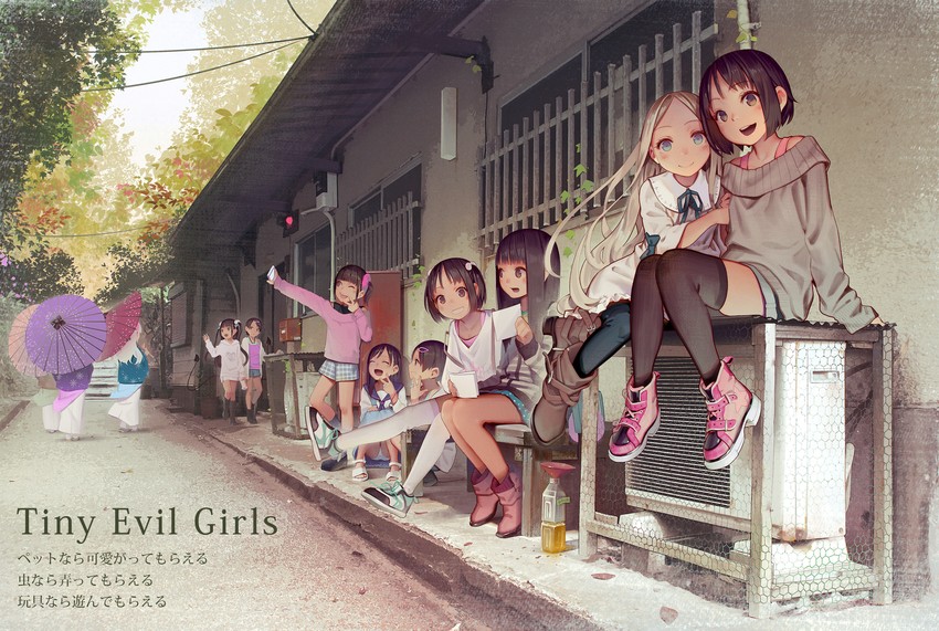 yuu, miyu, sana, yurika, nina, and 4 more (tiny evil) drawn by muk_(monsieur)