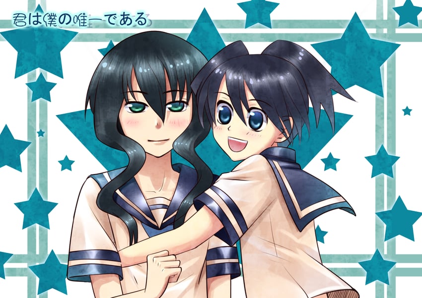 kuroi mato and takanashi yomi (black rock shooter) drawn by suizhiqi