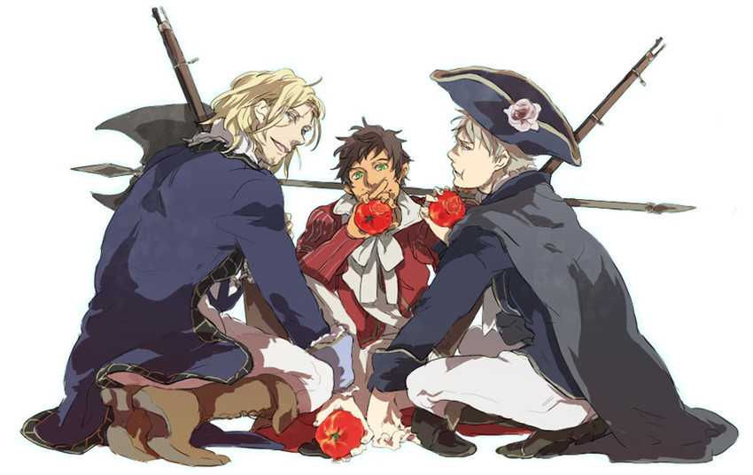 france, prussia, and spain (axis powers hetalia) drawn by tsuneko_(trauma)