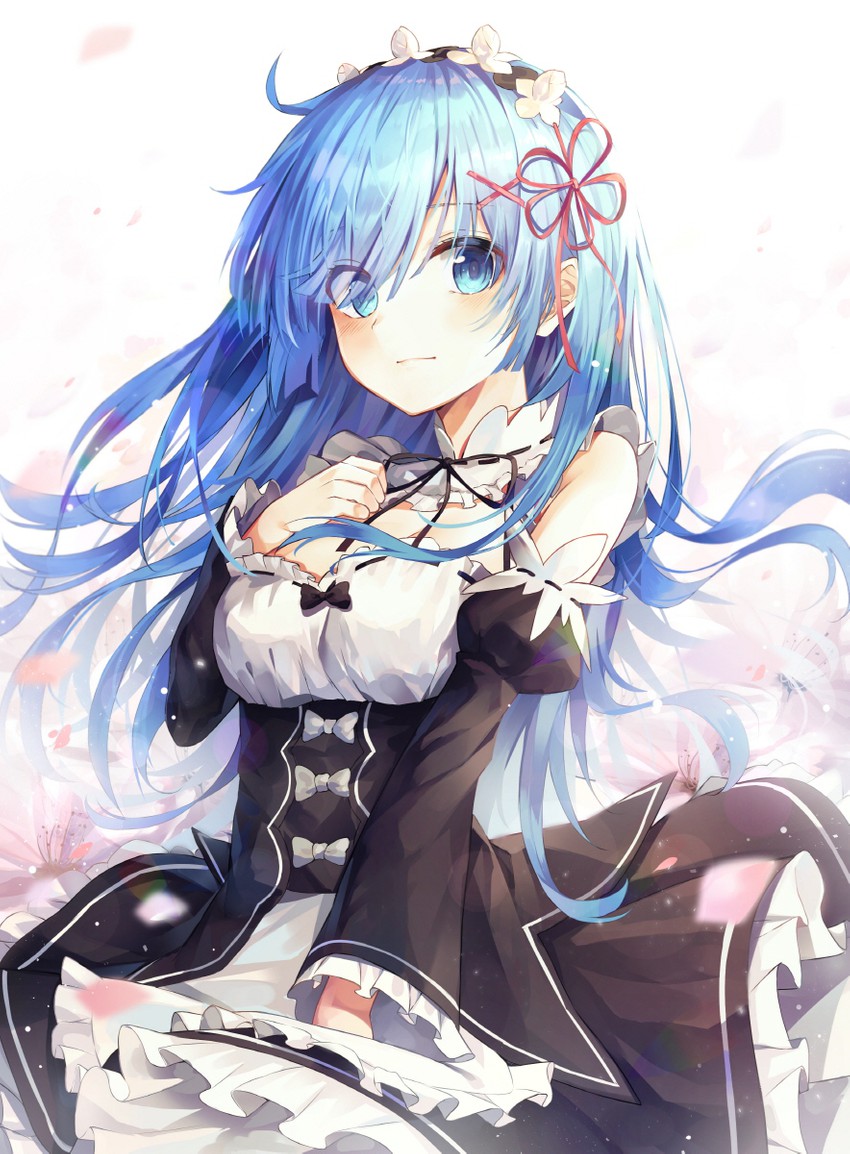rem (re:zero kara hajimeru isekai seikatsu) drawn by huwari_(dnwls3010)