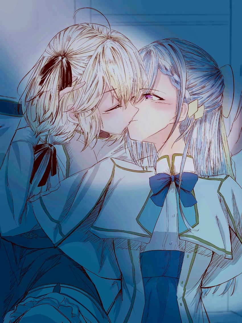 anisphia wynn palettia and euphyllia magenta (tensei oujo to tensai reijou no mahou kakumei) drawn by skyiruy