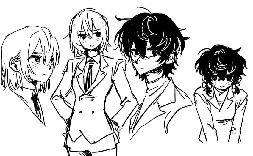 amamiya ren and akechi gorou (persona and 1 more) drawn by w5