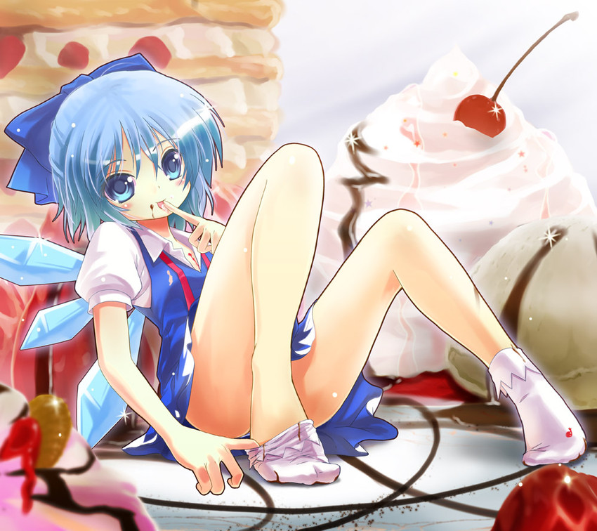 cirno (touhou) drawn by porurin