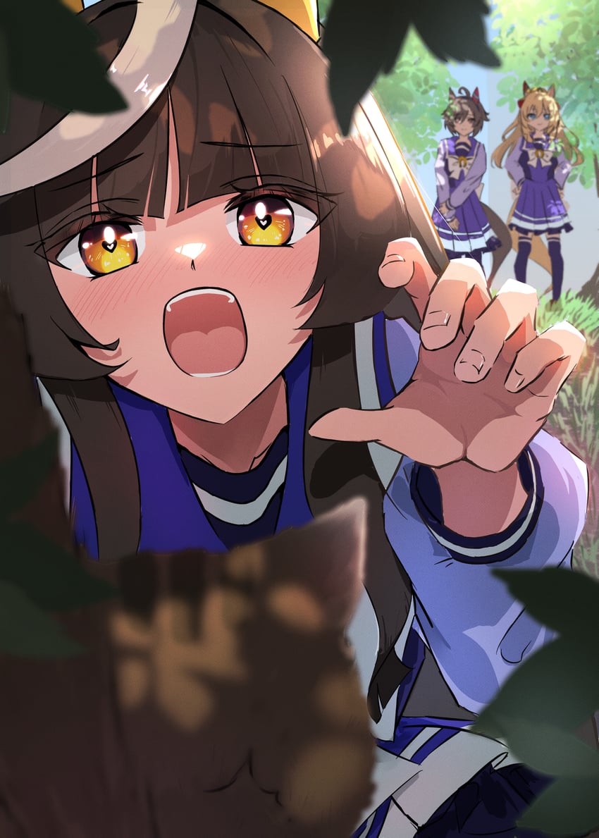 calstone light o, durandal, and believe (umamusume) drawn by naegi_happy