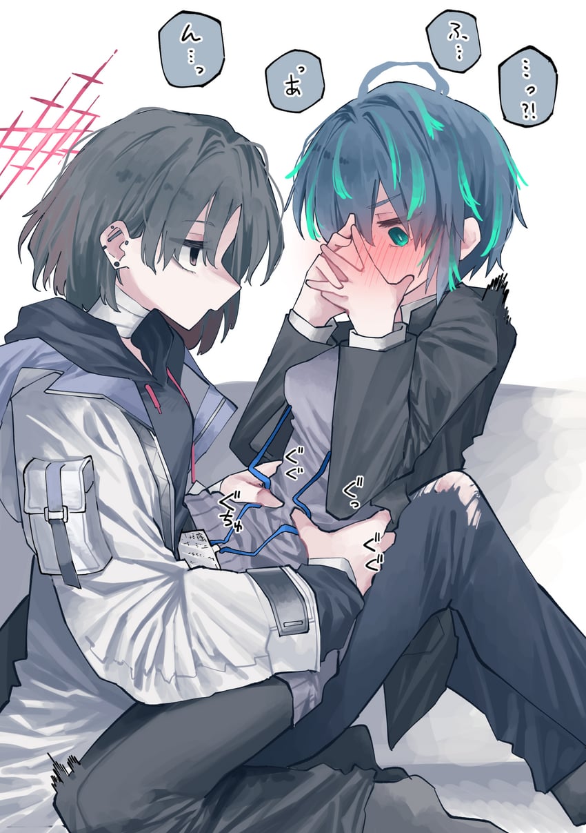 sensei, misaki, and female sensei (blue archive) drawn by vivo_(vivo_sun_0222)