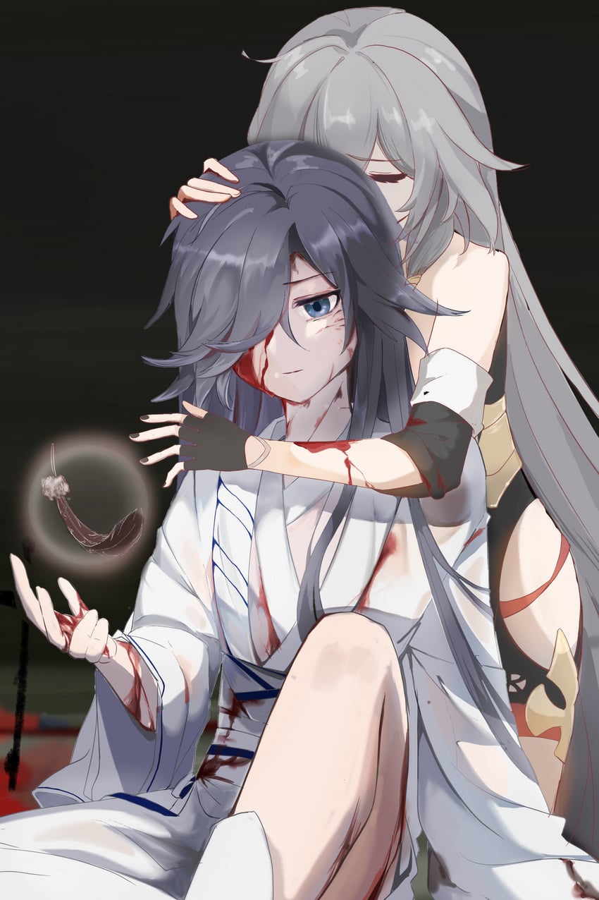 fu hua and herrscher of sentience (honkai and 1 more) drawn by siri863465