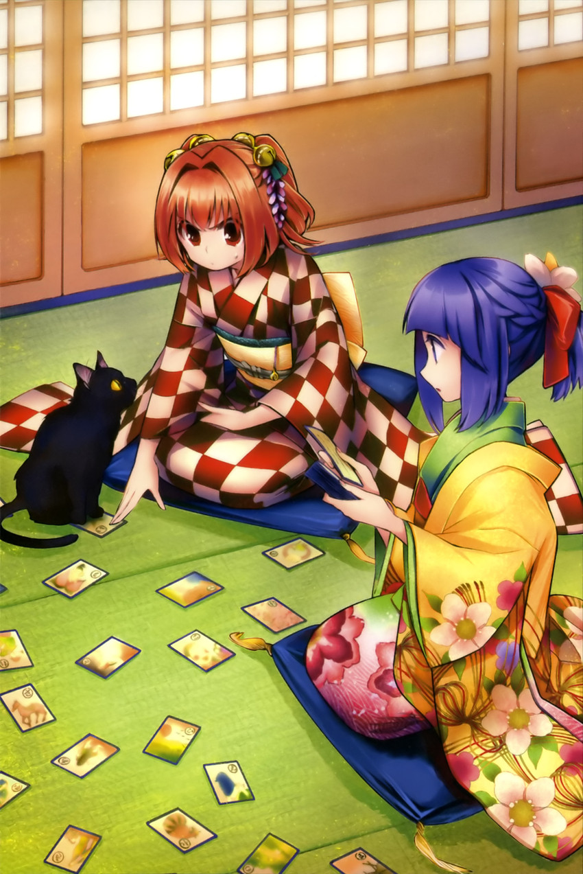 hieda no akyuu and motoori kosuzu (touhou) drawn by harukawa_moe