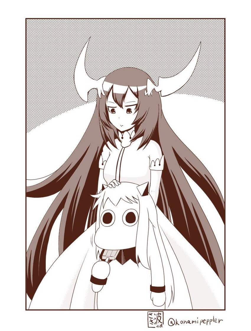 northern ocean princess, muppo, and anchorage water oni (kantai collection and 1 more) drawn by sazanami_konami