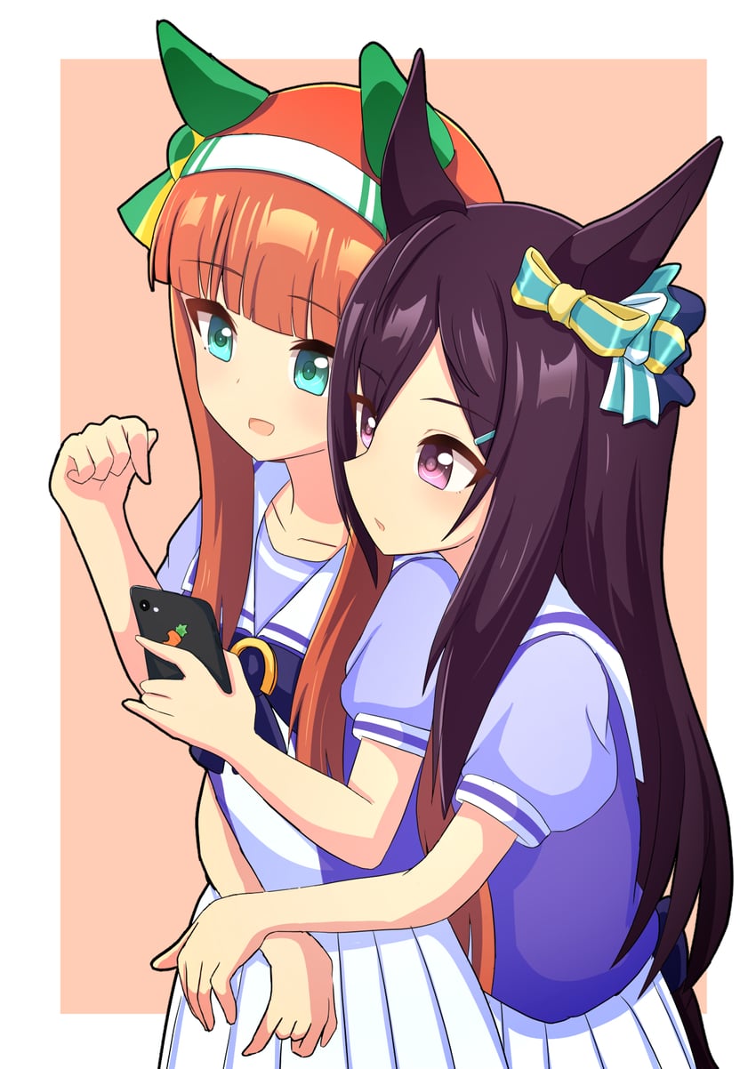 silence suzuka and mejiro dober (umamusume) drawn by whitelily_bread