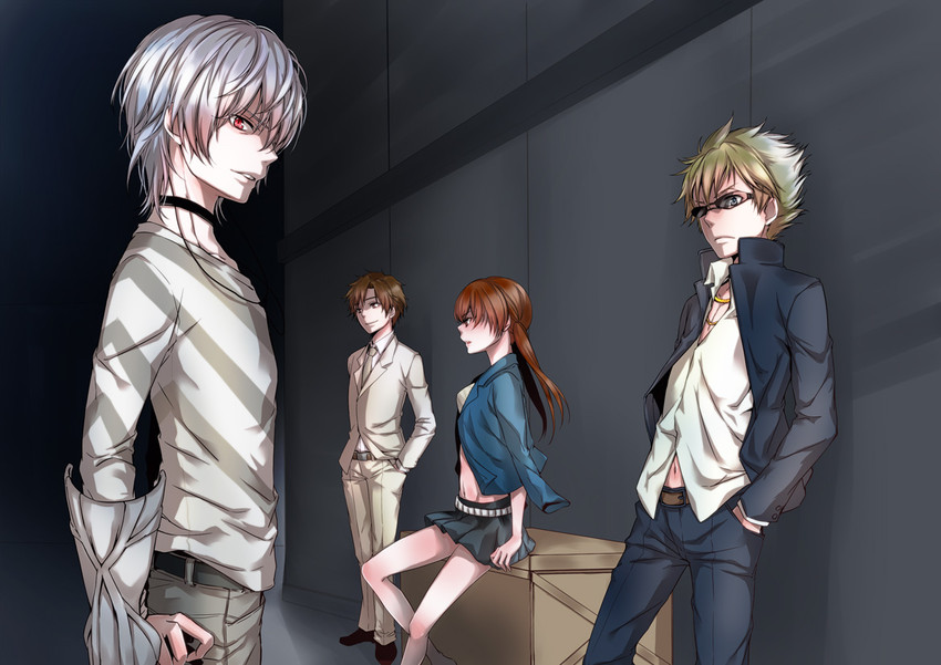 accelerator, musujime awaki, tsuchimikado motoharu, unabara mitsuki, and etzali (toaru majutsu no index and 1 more) drawn by kadaka_(9m)