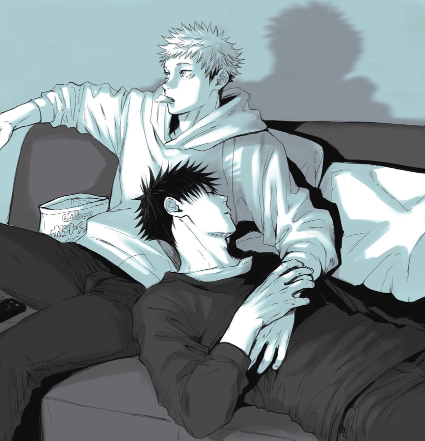 itadori yuuji and fushiguro megumi (jujutsu kaisen) drawn by marukome0816