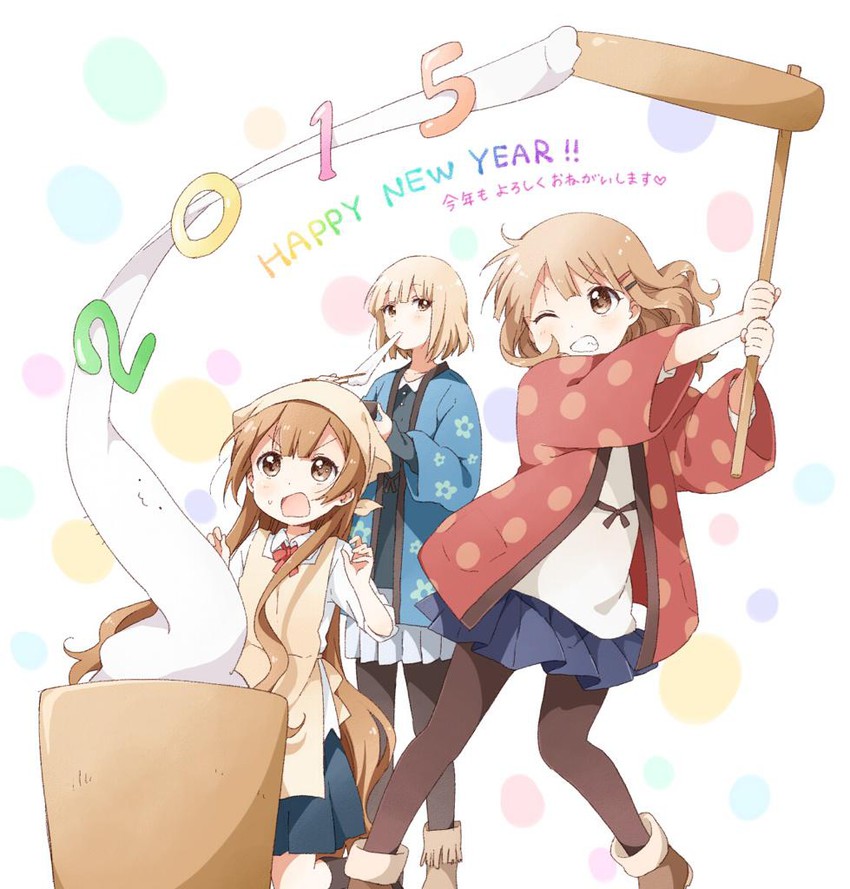 oomuro sakurako, oomuro hanako, oomuro nadeshiko, and namori (yuruyuri and 1 more) drawn by namori