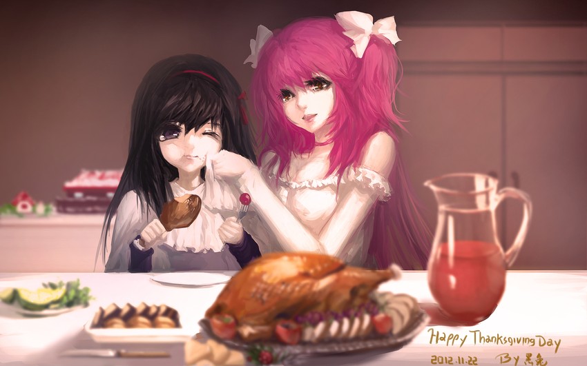 akemi homura, kaname madoka, and ultimate madoka (mahou shoujo madoka magica) drawn by blackrabbitsoul