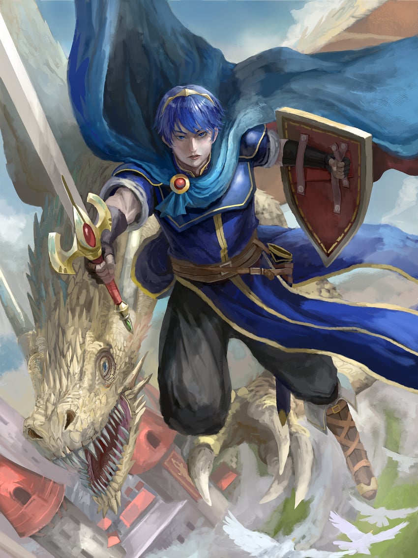 marth (fire emblem and 1 more) drawn by yanmanxplore