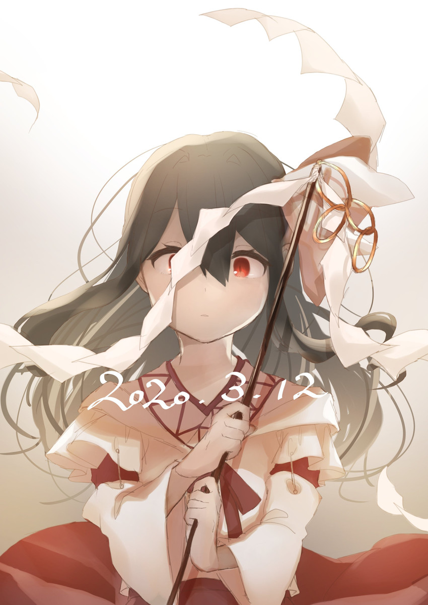 girl who trained on mt. haku (touhou and 1 more) drawn by laspberry.